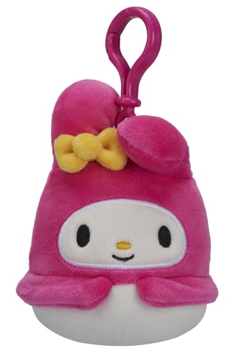 Squishmallows Original Sanrio 3.5-Inch Cinnamoroll, Hello Kitty, Kuromi, + My Melody 4-Pack – Official Jazwares Plush (Clips)