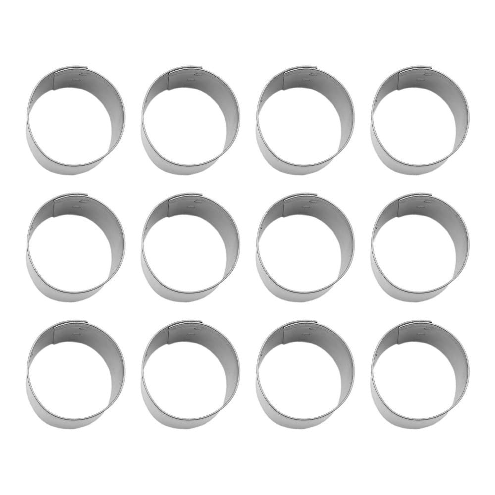 1 Dozen/12 Count Mini Circle Round 1 Inch Cookie Cutters from The Cookie Cutter Shop – Tin Plated Steel Cookie Cutters