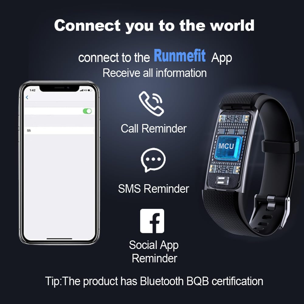 BrilliantHouse Fitness Tracker with Blood Pressure Heart Rate Oxygen Monitor, Activity Sleep & Temperature Smart Watch IP68 Waterproof Pedometer Step Counter for Kids Man Women S5