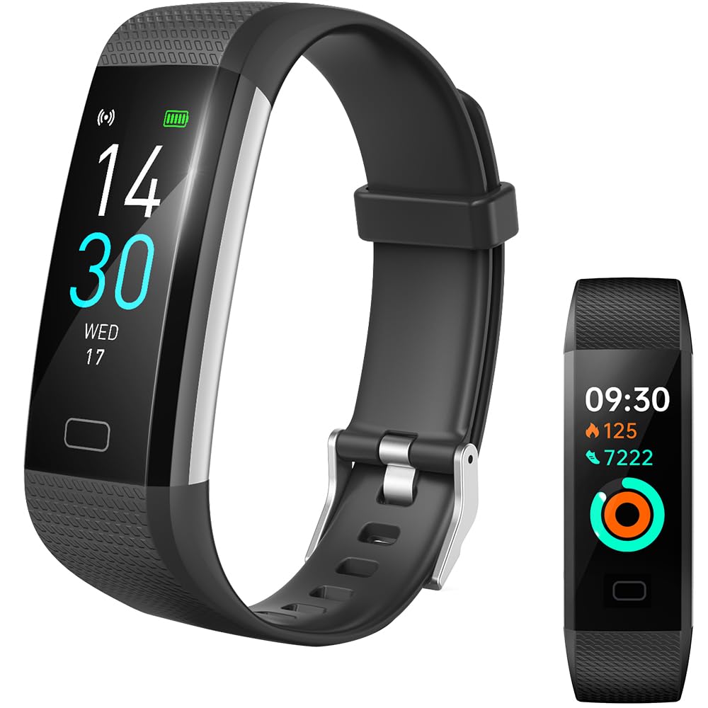 epekops Fitness Tracker with Heart Rate Monitor/Step Counter/Calories, Activity Tracker Smart Watch Sleep Monitor, IP68, Health Tracker Pedometer for Man Women