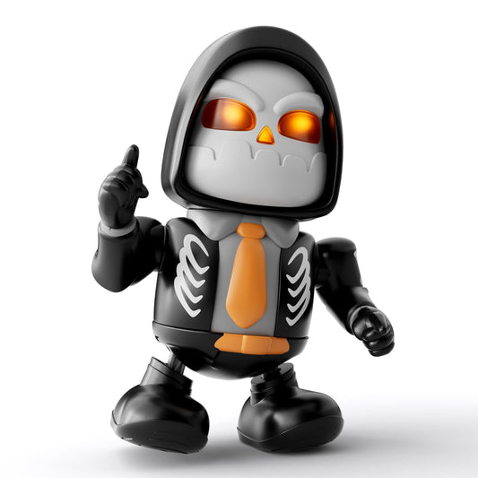 Halloween Skeleton Robot Toys with Music and Dancing Kids Toys for Prank Ornaments Festivals Gifts for Boys and Girls Over 3 Years Old (Skeleton Robot)