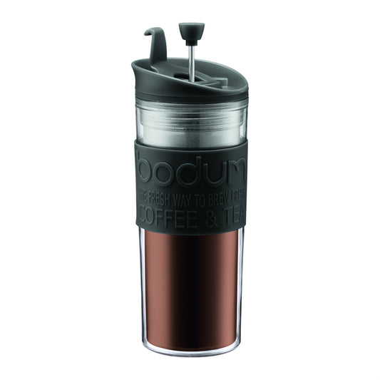 Bodum Bistro Double Wall Insulated Travel Press, 1 Count (Pack of 1), Black