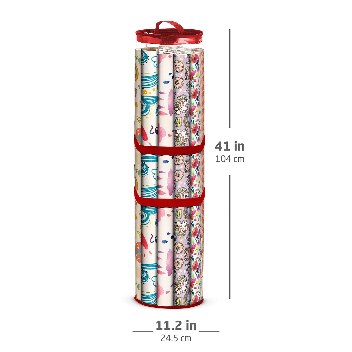 ZOBER Wrapping Paper Storage Containers - 40 Inch Gift Wrapping Organizer Storage - Fits 25 Standard Rolls of Wrapping Paper - Waterproof