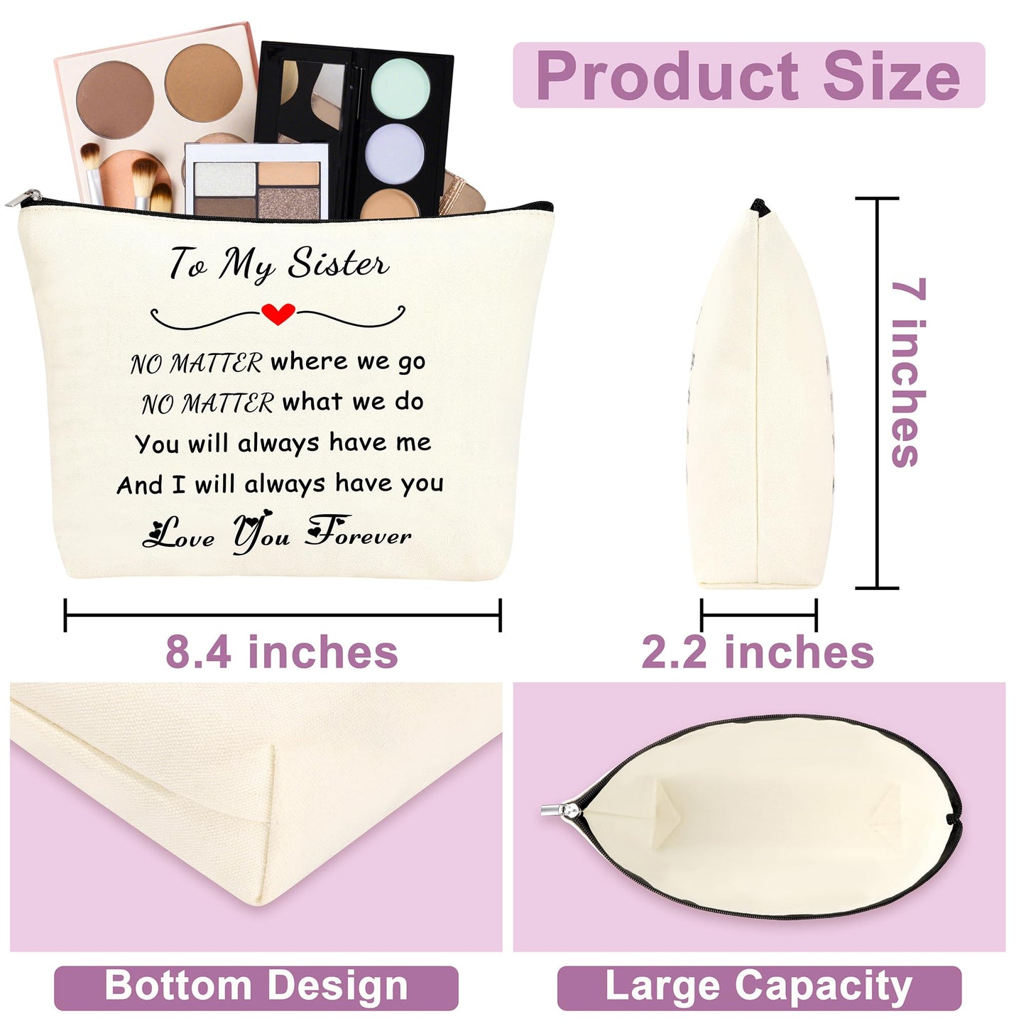 Sister Birthday Gifts, Christmas Birthday Gifts for Sister Sis, Mothers Day Ideas Present Basket Set of 6