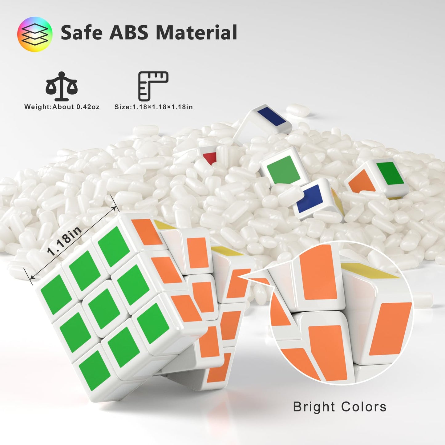 Vdealen 48 Pack Mini Cube Puzzle Party Favors for Kids, 3x3x3 Magic Cube School Rewards & Classroom Prize for Students, Birthday Party Favors Easter Valentines Day Stocking Stuffers Gifts for Kids