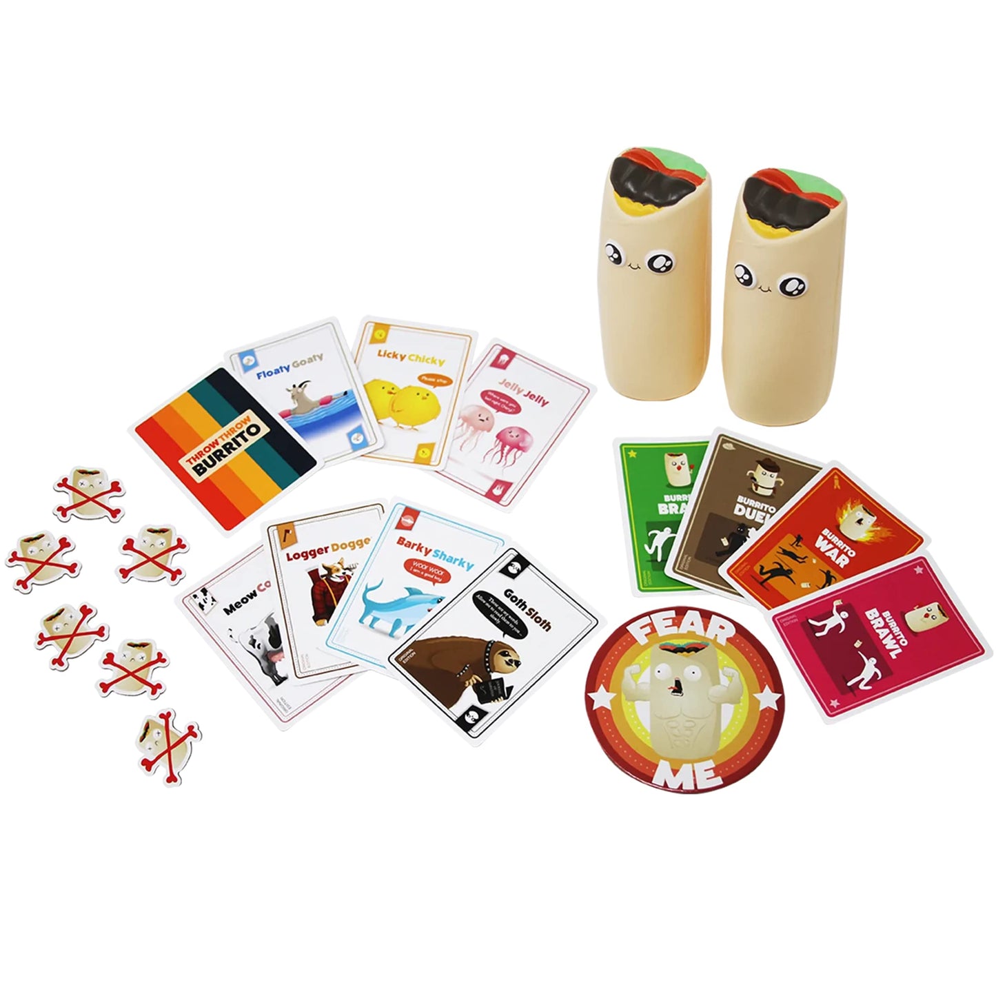 Exploding Kittens Throw Throw Burrito 2-6 Players - Ages 7+ - 15 Minutes to Play - Dodgeball Card Game - Party Game, Family Game Night, Kid and Adult Card Game