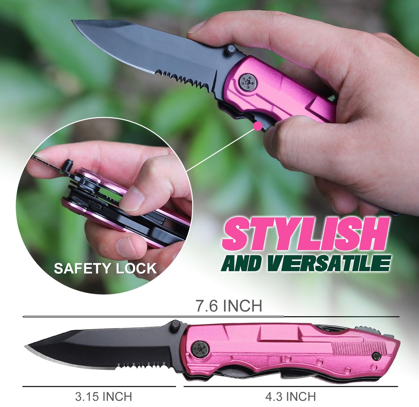 Gifts for Women Wife Mom Sister - Mothers Day Gift, Birthday Gift for Woman Girlfriend - Stocking Stuffers for Women, Womens Gifts for Christmas - Womens Stocking Stuffers, Pin'k Multitool Knife
