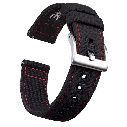 Ritche Christmas Gift 18mm Vintage Canvas Wristbands Quick Release Watch Band Replacement Watch Straps for Men Women, White Elephant Gifts, Stocking Stuffers for Men, Father's Day gifts