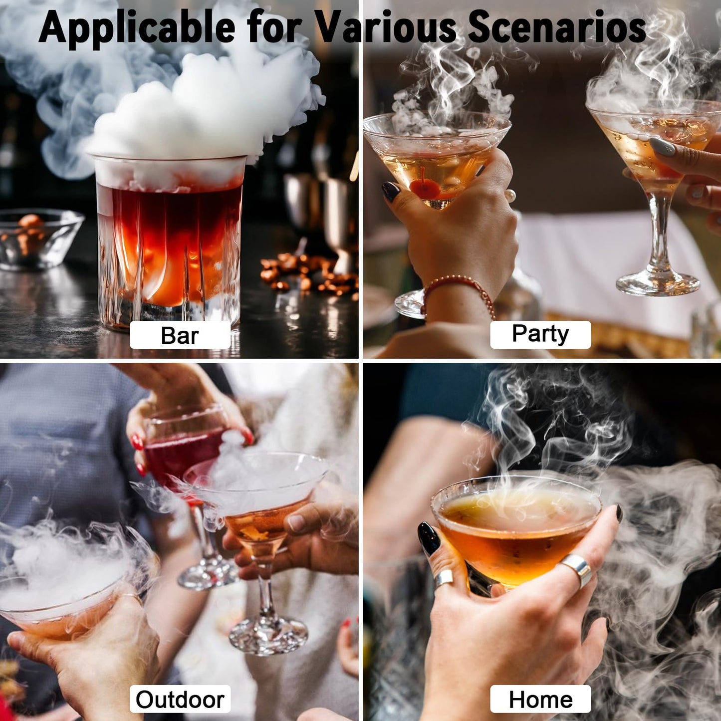 Whimypey Electric Whiskey Smoker Kit with 6 Wood Chips, Electric Cocktail Smoker Kit Built-in Lighter, No Butane Needed, Gifts for Christmas, Gifts for Men, Dad, Husband