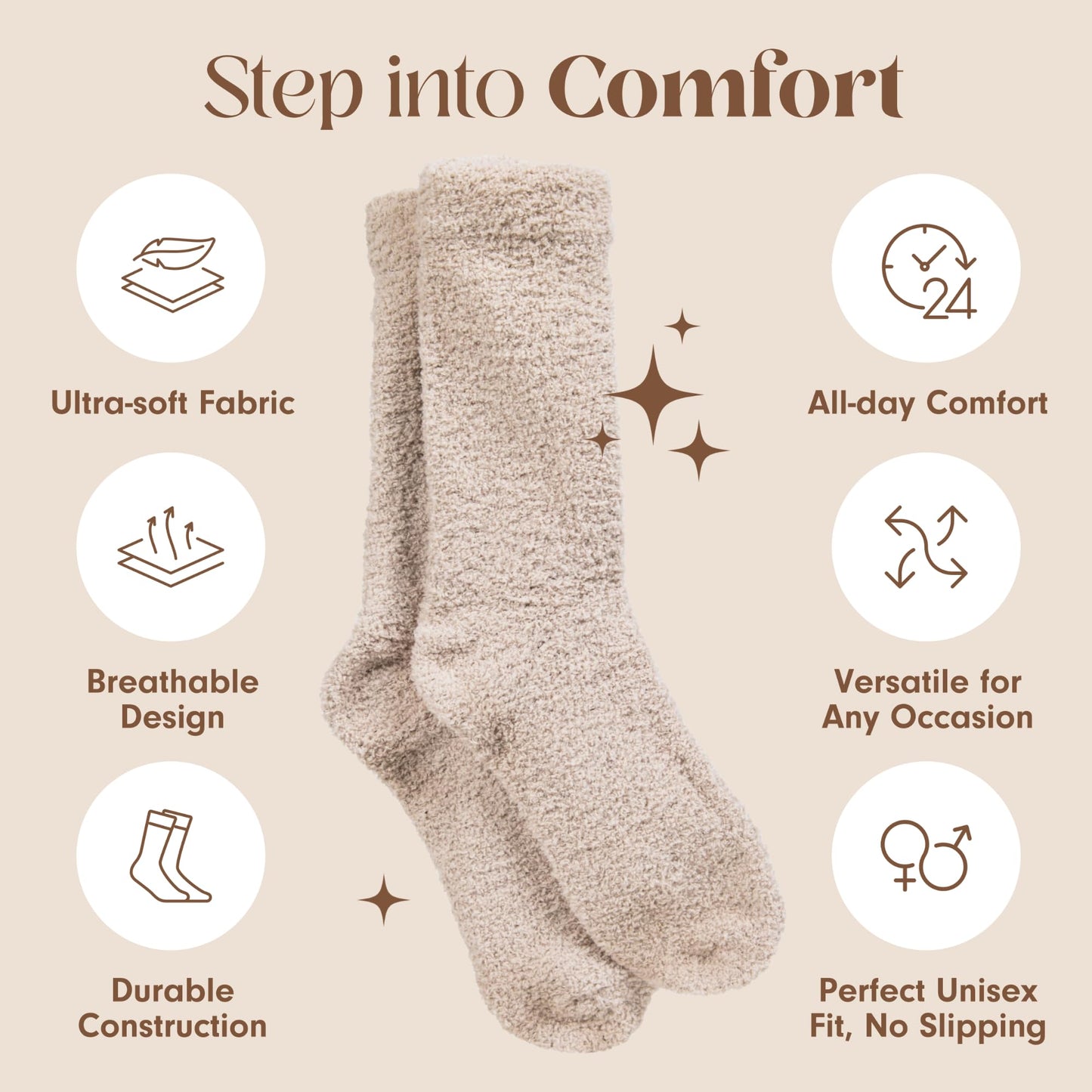 Unboxme Gifts Christmas Warm & Cozy Ultra-Luxe Cloud Sock for Women & Men - Super Soft Luxurious Fabric Sleep Socks