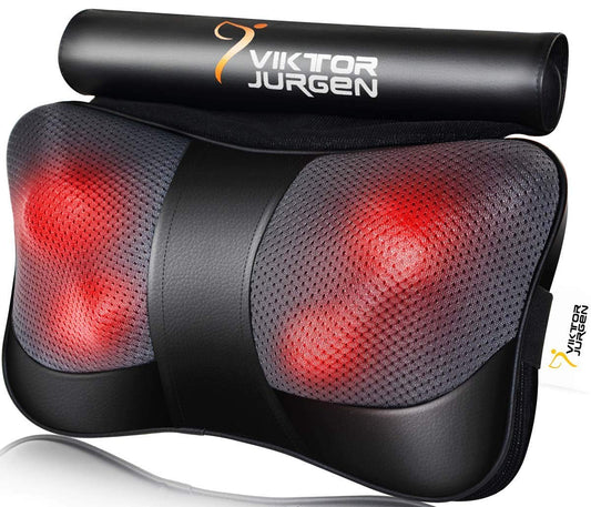 VIKTOR JURGEN Mothers Day Back Massager Gifts, Shiatsu Kneading Massager for Neck and Shoulder, Massage Pillow with Heat Relaxation Gifts for Women/Men/Dad/Mom/Fathers Day/Christmas