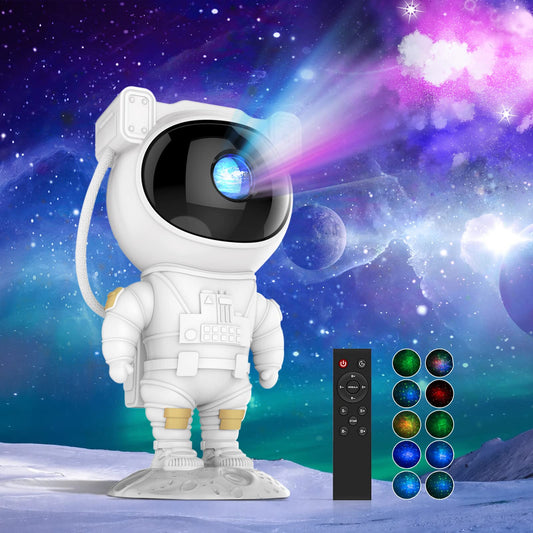 Gemmac Astronaut Galaxy Projector, Nebula Galaxy Projector Star Night Light Ceiling LED Star Projector Lamp with Timer and Remote Control for Adults Bedroom Party Birthday Decorations Gifts
