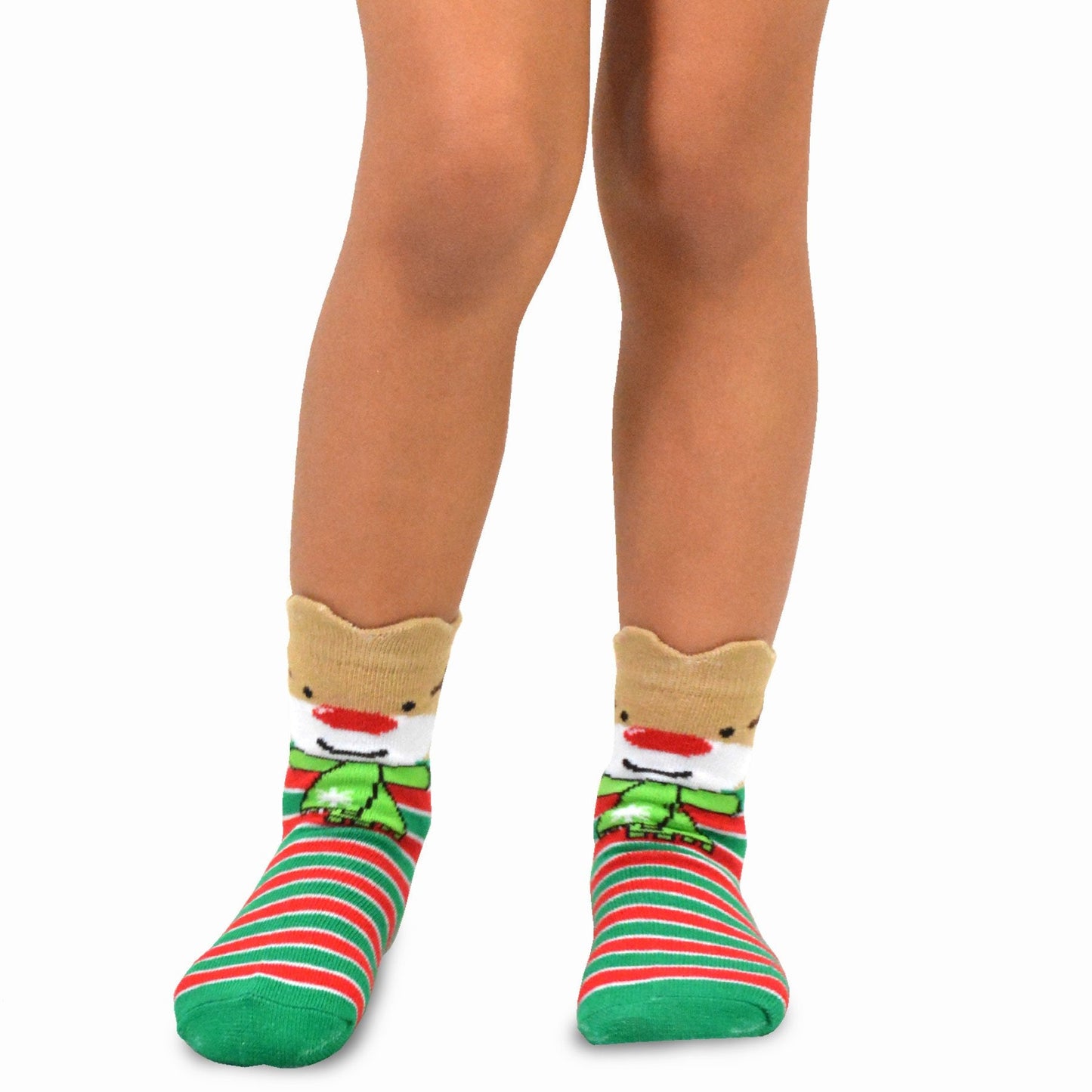 TeeHee Christmas 12-Pair Cotton Socks, Great Value Gift Box for Kids (3-5 Years, Snowman)