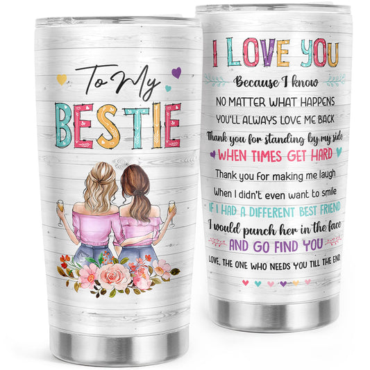 Pawzity Friendship Gifts for Women Friends - Galentines, Valentines, Birthday, Christmas Gift Ideas for Best Friend, Bestie, BFF - Presents for Female Unique - 20 Oz Stainless Steel Coffee Tumbler
