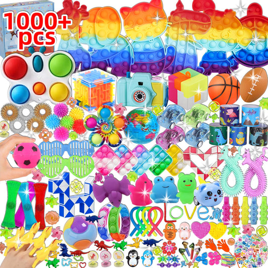 1000Pcs Party Favors for Kids, Fidget Toys Bulk, Birthday Gift Toys, Fidgets Stocking Stuffers, Treasure Box Birthday Party, Goodie Bag Stuffers, Carnival Prizes, Pinata Stuffers, Classroom Prizes