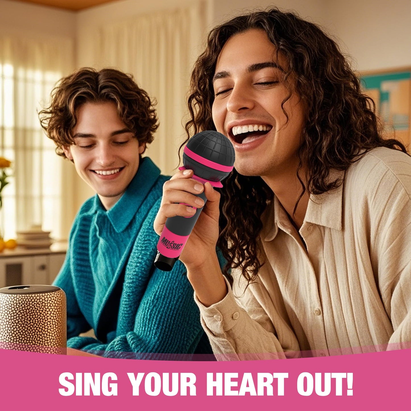 ATG Mic Karaoke Party Game - Hilarious Singing Challenge for Families & Friends with 250 Song Lyrics - Perfect for Game Nights & Birthday Parties 8 Years Old (2-10 Players)