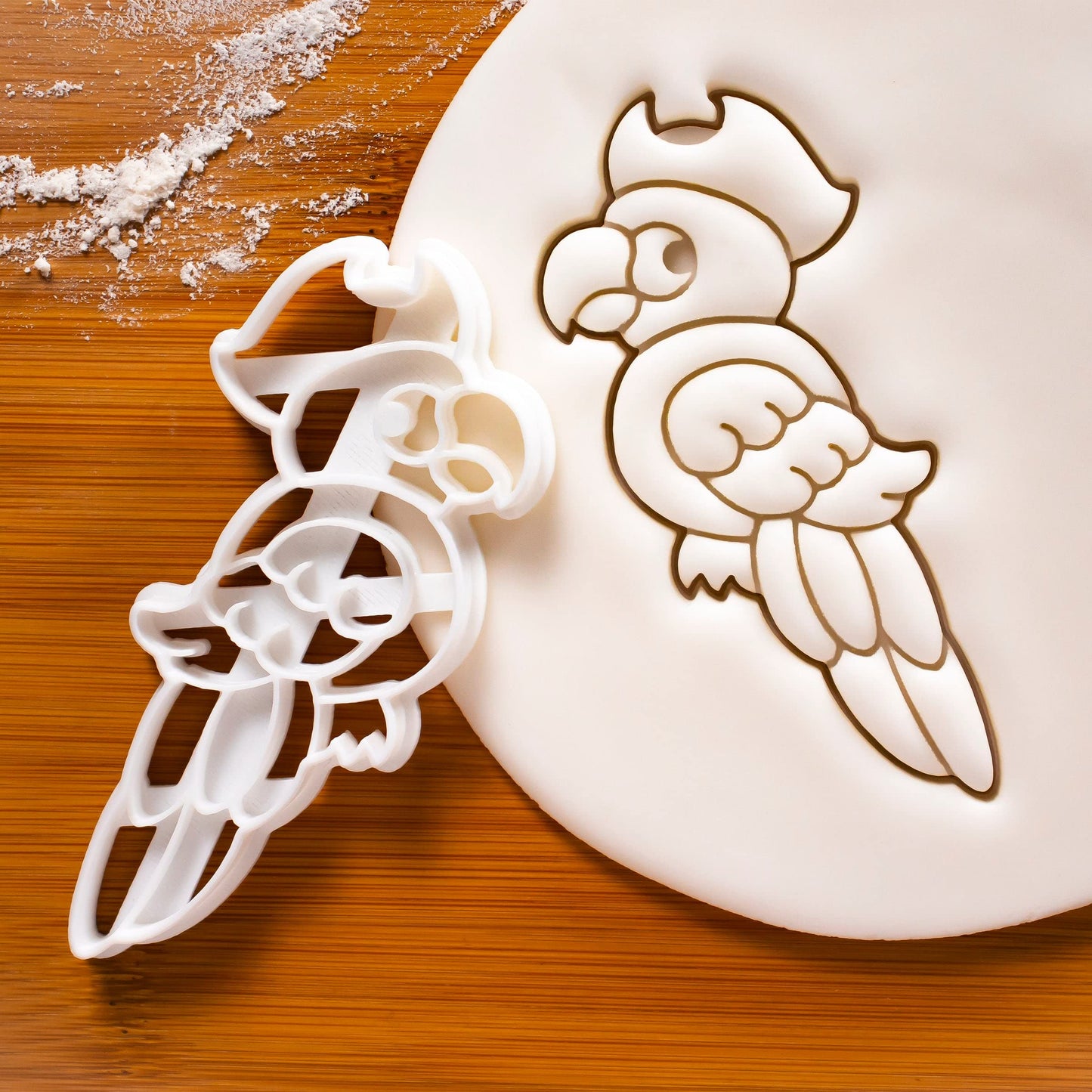 Bakerlogy Pirate Theme Cookie Cutters (Pirate Flag, Boy, Parrot) - Set of 3 Pieces