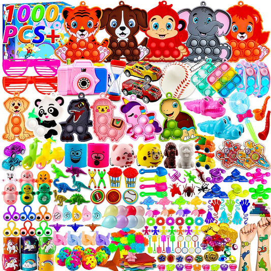 1000 PCS Party Favors for Kids, Fidget Toys Bulk, Goodie Bags Stuffers for Kids, Birthday Gifts, Prize Treasure Box Toys for Classroom, Pinata Stuffers, Carnival Prizes