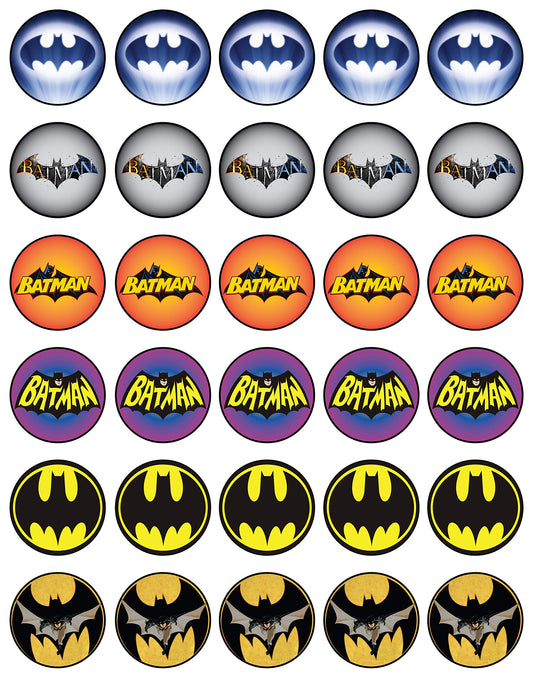 30 x Edible Cupcake Toppers – Knight of Shadows Hero Collection of Edible Cake Decorations |Edible Wafer Sheet